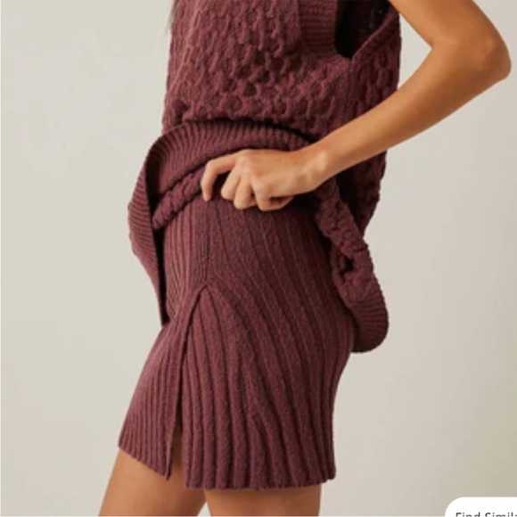 New Free People Rosemary Plum Sweater Set Size XS - Picture 3 of 8